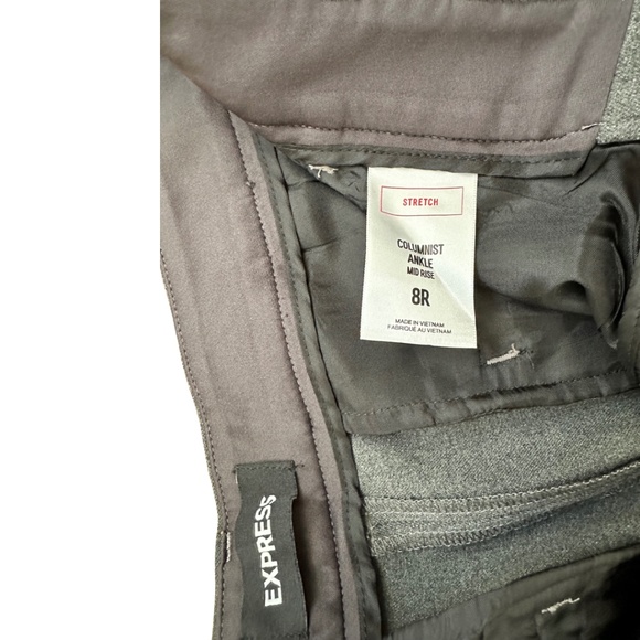 Express Gray Columnist Ankle Midrise Pants | Size 8 - Picture 4 of 5